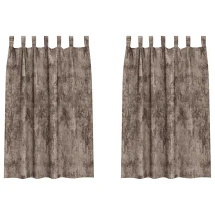 vidaXL Zasłony 2 szt. z kółkami cappuccino 175x140 cm - Zasłony - miniaturka - grafika 1