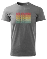 Koszulki i topy damskie - Koszulka dla Handlowca Salesman Sprzedawca Szary XXL - miniaturka - grafika 1