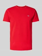 Koszulki męskie - T-shirt o kroju slim fit z wyhaftowanym logo - miniaturka - grafika 1