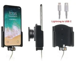 Uchwyt do Apple iPhone Xs z możliwością wpięcia kabla lightning USB-C - Uchwyty samochodowe do telefonów - miniaturka - grafika 1