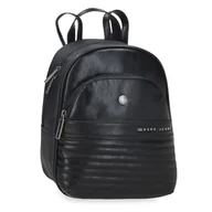 Plecaki - Pepe Jeans Plecak Biker Casual Czarny 21x27,5x10 cm Poliester z Detalami Ze Sztucznej Skóry 5,4L by Joumma Bags, Czarny (Black), Talla única, plecak na co dzień - miniaturka - grafika 1