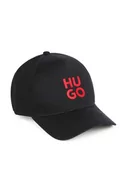 Czapki dla dzieci - HUGO czapka z daszkiem bawełniana dziecięca kolor czarny z aplikacją - Hugo - miniaturka - grafika 1