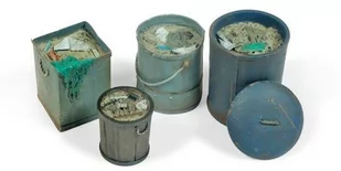 Vallejo VALLEJO  Assorted Garbage Bins (#2) SC213 - Modele do sklejania - miniaturka - grafika 1