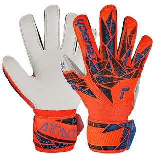 Rękawice Reusch Attrakt Solid Finger Support Junior 54 72 510 2290 - POMARAŃCZOWY, 8 - Piłka nożna - miniaturka - grafika 1