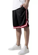 Spodenki damskie - Urban Classics Męskie szorty Stripes Mesh, krótkie spodenki sportowe dla mężczyzn z lekkiego materiału siateczkowego, szorty sportowe w wielu kolorach, rozmiary S - 3XL - miniaturka - grafika 1