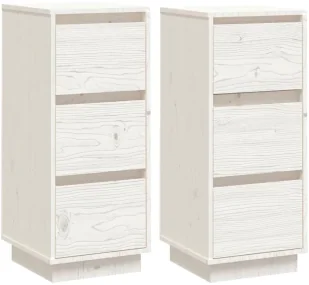 Komplet 2 białych komód z drewna sosnowego P5-L33 - Komody Komplet 2 białych komód z drewna sosnowego P5-L33 - Komody - miniaturka - grafika 1
