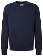 Swetry męskie - Pepe Jeans Andre V Neck sweter męski, niebieski (Dulwich), S - miniaturka - grafika 1