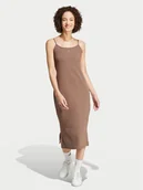 Sukienki - adidas Sukienka codzienna ALL SZN IX3795 Brązowy Slim Fit - miniaturka - grafika 1