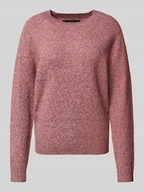 Swetry damskie - Sweter o kroju regular fit z prążkowanymi ściągaczami model ‘DOFFY’ - miniaturka - grafika 1