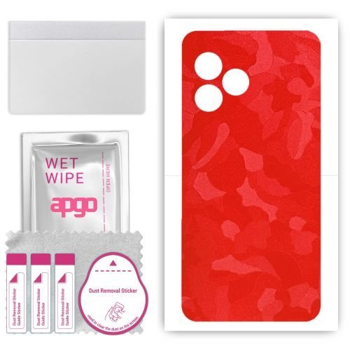 folia naklejka skórka strukturalna na TYŁ do Xiaomi Poco M6 4G - Moro Camo Czerwony - apgo SKINS