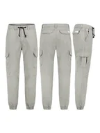 Spodnie męskie - Sublevel Bojówki w kolorze jasnoszarym - miniaturka - grafika 1