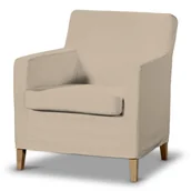 Pokrowce na meble - Dekoria pl pl Pokrowiec na fotel Karlstad Caffe Latte beżowy) 61 x 56 x 80 cm Cotton Panama 621-702-01 - miniaturka - grafika 1