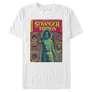 Koszulki męskie - Stranger Things Koszulka męska Comic Cover Short Sleeve, biały, S - grafika 1