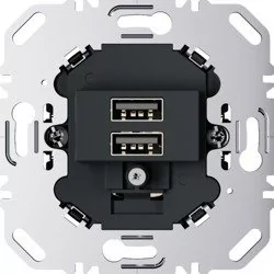 Hager Polo Berker one.platform Mechanizm gniazda USB ładowania 3.0 A 230 V antracyt mat - Gniazdka elektryczne - miniaturka - grafika 1