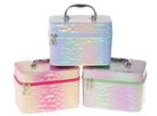 Kosmetyczki, organizery i kuferki - Adar Kuferek M walizka z lusterkiem na zamek 21x14x13cm - miniaturka - grafika 1