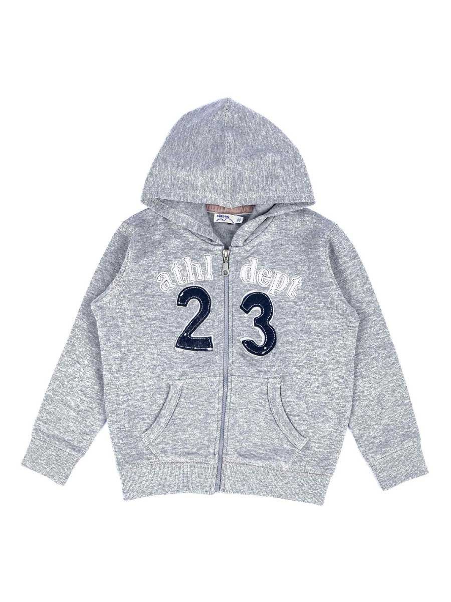Chłopięca bluza z kapturem szara Olimpias r.68