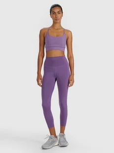 4F Legginsy treningowe 7/8 z wysokim stanem damskie - fioletowe L - Legginsy 4F Legginsy treningowe 7/8 z wysokim stanem damskie - fioletowe L - Legginsy - miniaturka - grafika 1