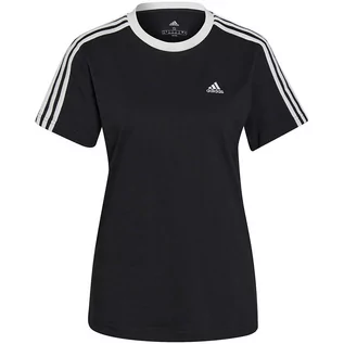 Koszulki i topy damskie - Adidas, T-shirt damski sportowy Essentials 3-Stripes, GS1379, Czarny, Rozmiar M - grafika 1