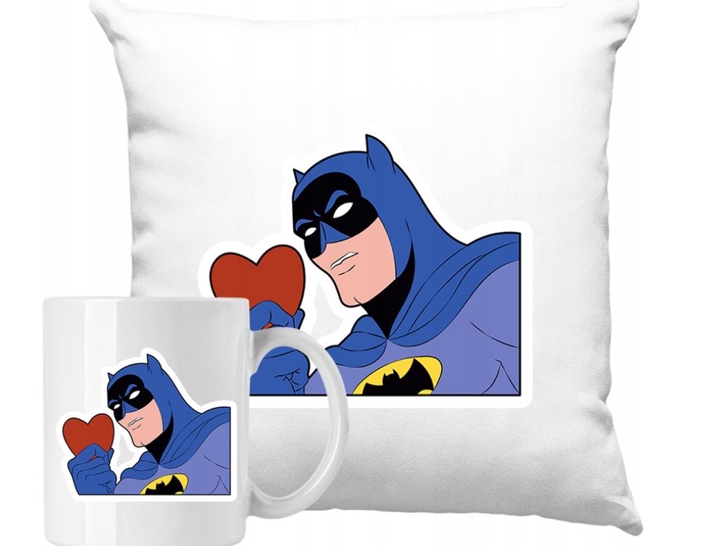 ZESTAW PODUSZKA + KUBEK DC Batman Bruce Superbohater Pomysł Na Prezent
