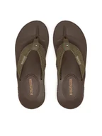 Klapki i japonki męskie - Tommy Hilfiger Japonki Molded Web Beach Sandal FM0FM05434 Khaki - miniaturka - grafika 1