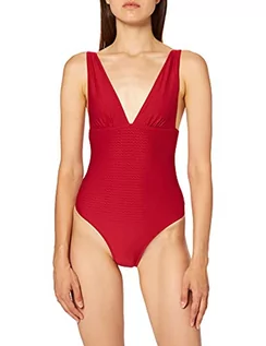 Stroje kąpielowe - BANANA MOON jednoczęściowy kostium kąpielowy damski, Czerwona, 38 - grafika 1