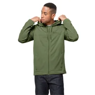 Kurtki i kamizelki sportowe męskie - Męska kurtka polarowa Jack Wolfskin WALDSEE HOODED JKT M greenwood - S - miniaturka - grafika 1
