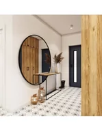 Lustra - Lustro okrągłe w czarnej matowej ramie mdf - OTTO - kolor ramy do wyboru, Dostępne wymiary: Średnica 200cm - miniaturka - grafika 1