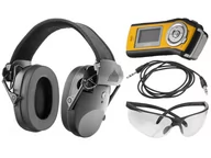 Ochronniki słuchu - REALHUNTER Słuchawki RealHunter Active PRO czarne + okulary (258-022) 258-022 - miniaturka - grafika 1