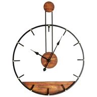 Zegary - Zegar ścienny TAUGON 60 cm Metal Czarny B668765 - miniaturka - grafika 1