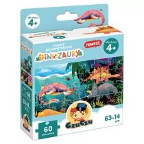 Puzzle panoramiczne 60 el. Dinozaury Bright Junior Media - Puzzle - miniaturka - grafika 1