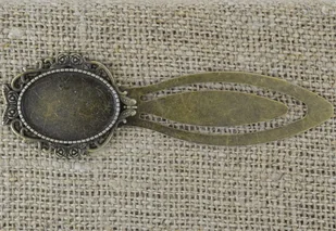 [11603] Zakładka do książki kaboszon 25*18mm brąz - Zakładki indeksujące - miniaturka - grafika 1