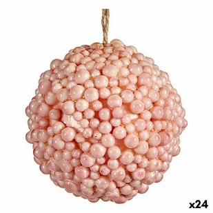 Bombki choinkowe różowe plastikowe 8 x 8 x 8 cm (24 sztuki) - Bombki - miniaturka - grafika 1