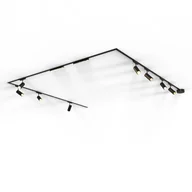 Lampy sufitowe - QAZQA System oświetlenia szynowego z 8 reflektorami i 4 lampami sufitowymi, czarny, 1-fazowy - Magnetic Gert Puntua - miniaturka - grafika 1