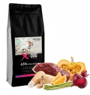 X-DOG MEGA FOOD ADULT M/L ANGIELSKA KACZKA 2KG - Sucha karma dla psów - miniaturka - grafika 1