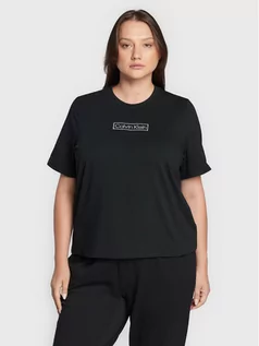 Koszulki i topy damskie - Calvin Klein Curve T-Shirt 000QS6831E Czarny Regular Fit - grafika 1