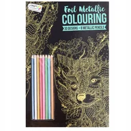 Kolorowanki, wyklejanki - METALICZNA KOLOROWANKA 30 Arkuszy+ 8 KREDKI METALICZNE Craft Sensations  01 - miniaturka - grafika 1