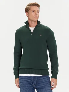 Gant Sweter 8030170 Zielony Regular Fit - Swetry męskie - miniaturka - grafika 1