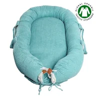 Kokony niemowlęce - Kokon Gniazdko Dla Noworodka Z Organicznego Oddychającego Bio Muślinu Gots Newborn Nest Tiffany Hi Little One - miniaturka - grafika 1