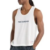 Koszulki męskie - Koszulka New Balance MT51608BK - biała - miniaturka - grafika 1