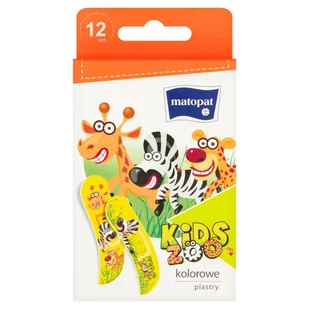 Matopat Zestaw plastrów z opatrunkiem Kids Zoo 12 szt. pionowe op. MA-167-PLMM-082 - Apteczki i materiały opatrunkowe - miniaturka - grafika 1