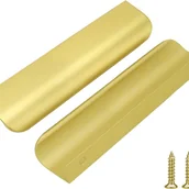 Zawiasy, okucia i inne akcesoria - sztuki złotych uchwytów do szafek kuchennych ze stopu aluminium, środek otworu 128 mm, ze śrubami - miniaturka - grafika 1