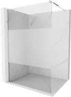 Ścianki i drzwi prysznicowe - Mexen Kioto ścianka prysznicowa Walk-in 130 x 200 cm, transparent/szron 8 mm, chrom - 800-130-101-01-35 - miniaturka - grafika 1