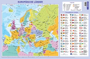 Demart PAP, Podkładka na biurko Mapa Europy Polityczna wer. Niemiecka - Podkładki na biurko - miniaturka - grafika 1