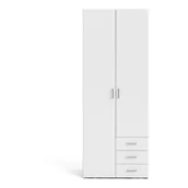 Szafy - Biała szafa Tvilum Space, 78 x 200 cm - miniaturka - grafika 1