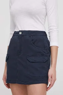 Pepe Jeans spódnica kolor granatowy mini prosta - Spódnice - miniaturka - grafika 1