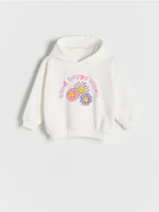 Reserved - Bawełniana bluza SmileyWorld® z aplikacją - złamana biel - Bluzy dla dziewczynek - miniaturka - grafika 1