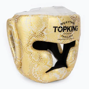 Kask bokserski Top King Super Star white/gold - Ochraniacze do sportów walki - miniaturka - grafika 1