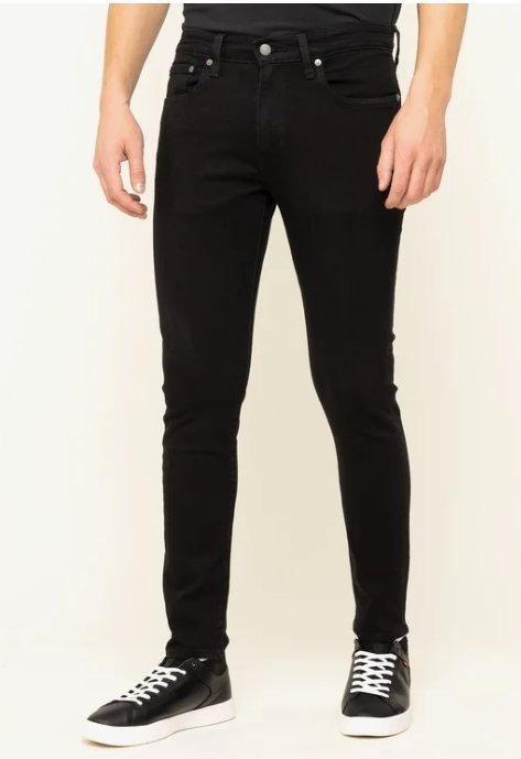 LEVI'S SPODNIE JEANSOWE MĘSKIE CZARNE RURKI DŁUGIE 29/32 7CA