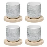 Kubki - Zestaw kubków ceramicznych MIA HOME Fiona, biały, 4 szt. - miniaturka - grafika 1