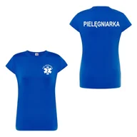 Odzież medyczna - T-shirt - pielegniarka koszulka medyczna damska chabrowa XXL - miniaturka - grafika 1